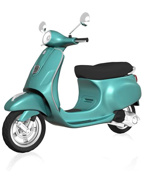 VESPA LX 150 | MODELLING FROM BLUEPRINT | TEXTURING | RENDERING
