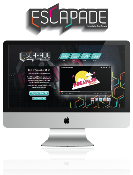 ESCAPADE | COUNTDOWN MICROSITE | CLIENT: SINGAPORE POLYTECHNIC